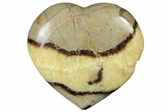 Polished Septarian Heart - Madagascar #205384
